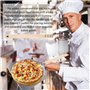SPORWAY Pelle à pizza en acier inoxydable avec poignée amovible - Pour barbecue à gaz, barbecue et four - Rangement facile pour