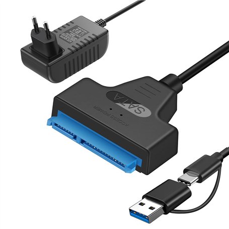 Cable sata to usb Adaptateur usb sata Compatible avec les disques durs externes et internes Adaptateur SSD/HDD 2