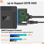 Cable sata to usb Adaptateur usb sata Compatible avec les disques durs externes et internes Adaptateur SSD/HDD 2,5 3,5 pouces Co