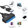 Cable sata to usb Adaptateur usb sata Compatible avec les disques durs externes et internes Adaptateur SSD/HDD 2,5 3,5 pouces Co