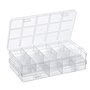 MumdoYAL 2 pièces boite rangement plastique，boite rangement vis，boite a bijoux，rangement bijoux，avec 15 compartiments et couverc