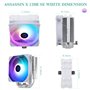 Thermalright Assassin X120 SE argb White CPU Air Cooler, 4 Heat Pipes, TL - C12cw - S PWM mute Fan CPU Cooler with S - fdb Beari