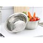Passoire avec Bol Inox Set Bols à Mélanger Saladier Passoire Métal Préparation de Salades Fruits Pâtes Riz, 26cm