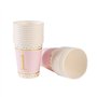 Anniversaire 1 an Fille Vaisselle Rose, Servir 20 Invités - Set Vaisselle Jetable Fournitures Fête, pour Anniversaire Fêtes, Mar