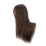 Tête de mannequin 100 % cheveux humains naturels Marron 45,7 cm