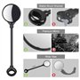 Rétroviseur de Vélo à Guidon Réglable 360° - Miroir Convexe en Acrylique Rotatif - Sécurité pour VTT, Électrique, Cyclomoteur