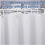 Anneaux pour Rideaux de Douche, 12 Pcs Anneaux de Douche en Plastique, C Crochets de Rideaux, pour Rideau de Fenêtre