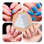 Lot de 10 Bloc Polissoir Ongles, Nail Art Tips Tool, Lime de Polissage Professionnelle pour Poncer Les Ongles en Acrylique ou Ge
