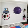 Support Mural en Acier Inoxydable pour Ballon de Yoga et de Stabilité - Rangement Robuste pour Exercices, 32 cm à 86 cm, avec Vi