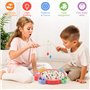 Aischens Jeux de Pêche Électriques, Jeu de Pêche à la Ligne avec 55 Poissons et 8 Cannes à Pêche, Jouet de Pêche Musical avec Pl