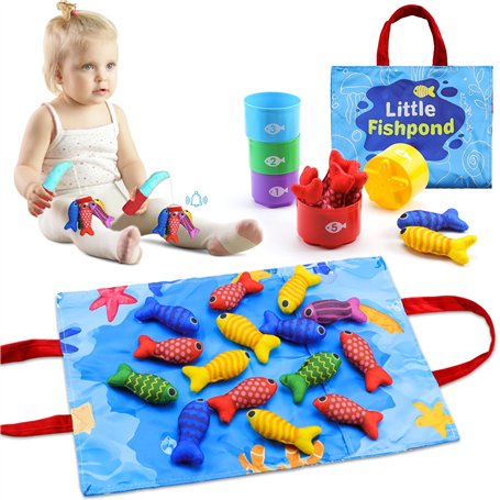 Aischens Jouet de Pêche en Tissu pour Enfant