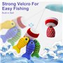 Aischens Jouet de Pêche en Tissu pour Enfant, Jeux Peche a la Ligne Enfant avec 2 Canne à Pêche et 15 Poissons, Jeu de Pêche Mon