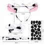 SUNYOK Ensemble Costume Vache pour Enfant Déguisement Animal Pour Anniversaire Carnaval Bandeau Oreilles de Vache Noeud Papillon