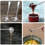 2 Pièces Ustensiles de Cuisine Inox Ustensiles de Louche Inox Cuillères à Céréales Couverts à Salade à Sauce à Miel,pour la Cuis