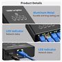AOUZEA Switch RJ45 4 Ports 1000Mbps, Hub RJ45 Multiprise Ethernet 1 à 4 avec USB-C câble et Chargeur pour Ordinateur, Hub, Netwo