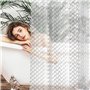 KILDOWS Rideau de Douche Anti Moisissure 180 X 200 cm，3D Transparent EVA Rideaux de Douche Lavable avec 12 Crochetspour Baignoir