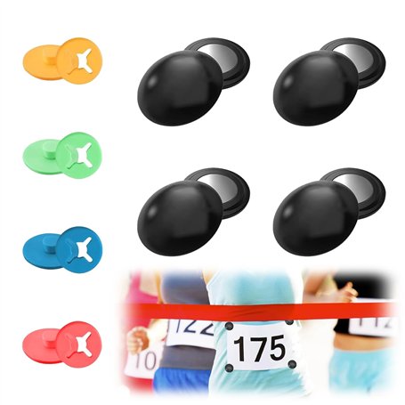 Aimants pour Numéro de Départ 4 Boutons en Tissu 8 Pièces Fixation Magnétique Dorsale Clips Magnétiques pour Marathon Aimants po