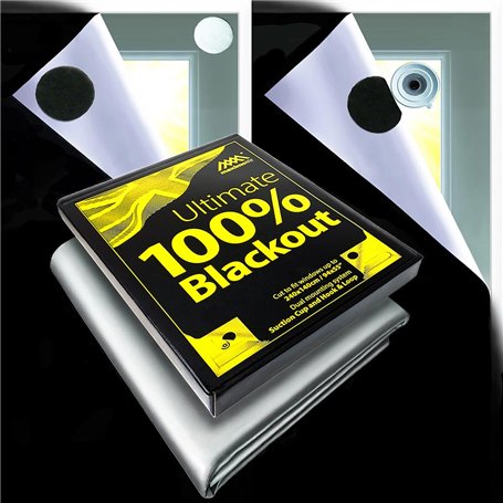 Store occultant 100% MaximoLife® Ultimate | s'adapte à Toutes Les Tailles/Formes de fenêtres | Coupe Facile grâce à la Grille de