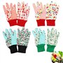 4 Paires Gants de Jardinage Femme
