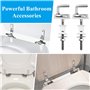 NAROSEBE Attaches Charnière Abattant WC Kit de Fixation Abattant Wc Toilette Siège en Acier Inoxydable avec Vis Kit Fixations Re