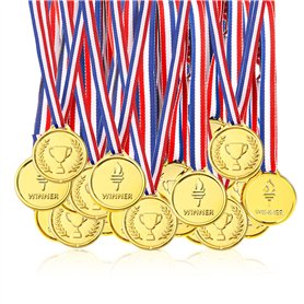 Pllieay 100 Pièces Médailles Enfants Médailles Or en Plastique pour Compétition, Thème Sport Day, Récompenses Pllieay 100 Pièces Médailles Enfants Médailles Or en Plastique pour Compétition