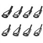 QWORK® 40 Pièces Anneau Canne a Peche Kit de réparation, Anneau de Pointe de Canne à Pêche avec Anneaux de Guidage en Céramique 