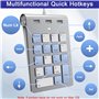 Pavé numérique filaire USB C/USB A, mini pavé numérique ergonomique avec 3 ports USB 2.0, pavé numérique 18 touches, pavé numéri