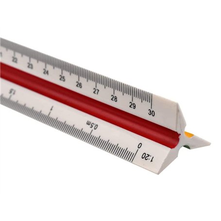 Roysmart Règle en plastique graduée triangulaire