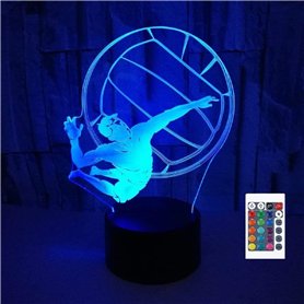 Télécommande de volley-ball 3D - 16 couleurs - Illusion de veilleuse en acrylique LED Lampe de chevet pour enfants Décoration de Télécommande de volley-ball 3D - 16 couleurs - Illusion de veilleuse en acrylique LED Lampe de chevet pour enfants Décoration de