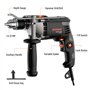 DOVAMAN Perceuse à percussion filaire, marteau perforateur électrique 850 W 230 V, vitesse variable 0-3000 tr/min, mandrin métal