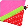LHKJ 12Pcs Sac Courses Pliable Reutilisable, Sac Shopping Pliable Poche à Motifs de Fraises avec Pochettes à Lanière