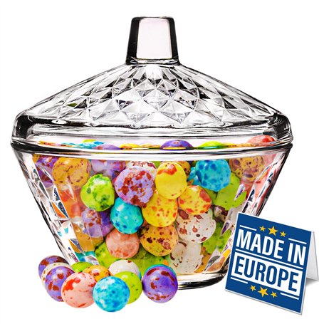 CRYSTALIA Bonbonnière en Verre Avec Couvercle