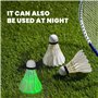 Mitening 6 Pièces Badminton LED, Volant Lumineux Badminton, LED Volant de Badminton Balle, Badminton Lueur Grande Stabilité et D