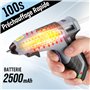 WORKPRO Pistolet à Colle Rechargeable 3,6 V, Pistolet à Colle sans Fil avec Batterie 2600 mAh et 20 Bâtons de Colle(7*100 mm), A