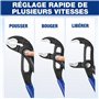 WORKPRO Pince Multiprise Réglable Serrage Rapide 127 mm, Pince à Pompe à Eau en Cr-V, pour Réparations Domestiques, Industrielle