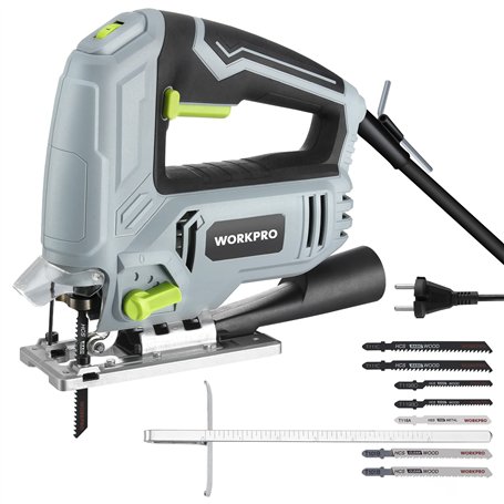 WORKPRO Scie Sauteuse Electrique Filaire 600W avec 6 Vitesses Variables