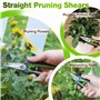 WORKPRO Jeu de Sécateur de Jardin Professionnel 2 Pièces (210mm/160mm), Sécateurs et Ciseaux de Jardinage, Plage de CoupeØ19mm/5