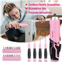 WORKPRO Boîte à Outils Pink Rose 53 Pièces avec Tournevis sans Fil 3,7 V, Caisse à Outils Complete avec Sac Durable, Trousse à O