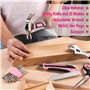 WORKPRO Boîte à Outils Pink Rose 53 Pièces avec Tournevis sans Fil 3,7 V, Caisse à Outils Complete avec Sac Durable, Trousse à O