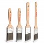 WORKPRO Jeu de 4 Pinceaux à Peinture Professionnelles avec Manche en Bois (Hêtre) Durable