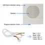 KDL Sonnette électronique filaire de porte carillon DC 12V 3 sonneries Accessoires de contrôle d'accès blanc en plastique Dingdo