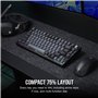Corsair K65 Plus Wireless Clavier de Jeu mécanique remplaçable à Chaud 75% RGB - Interrupteurs linéaires MLX Red pré-lubrifiés -