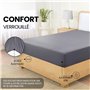 Utopia Bedding Drap Housse - Gris, 200 x 220 cm - Coupes de 35 cm pour Matelas épais - Microfibre brossée