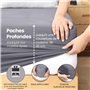 Utopia Bedding Drap Housse - Gris, 200 x 220 cm - Coupes de 35 cm pour Matelas épais - Microfibre brossée