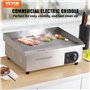 VEVOR Plancha Électrique 54x30 cm 3 kW Plaque à Snacker Électrique Commerciale Plaque de Cuisson en Fer Antiadhésive Température