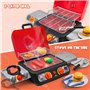 Ensemble de barbecue pour enfants, ensemble de jouets de cuisine avec fumée, lumière, son et changement de couleur, accessoires