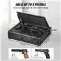 VEVOR Coffre-Fort de Pistolet en Acier Coffre-Fort Biométrique pour 2 Pistolets 3 Moyens de Déverrouillage par Empreintes Digita