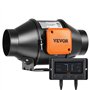 VEVOR Ventilateur d'Extraction 100 mm Extracteur d'Air Conduit 348 m³/h 21 W Régulateur Température Humidité Silencieux Moteur É