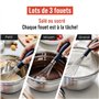 Chef Pomodoro Fouet de Cuisine en Acier Inoxydable (Lot de 3) Ustensiles pour Remuer Mélanger la Pâte Monter des Blancs en neige