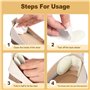 GlasFlength Coussinet Talon Chaussure, 6 Pairs Auto-Adhésif Protege Semelle Talon Chaussure Trop Grande Talon de Sport Antidérap